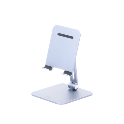 Soporte de Aluminio para IPad & Tablet | Plegable |Angulo Ajustable de 180° y 270° | Base Antideslizante | Protección de Silicona | Amplia Compatibilidad con dispositivos de 7.9'' a 12.9'' | Aluminio Solido | Color Gris - Image 3