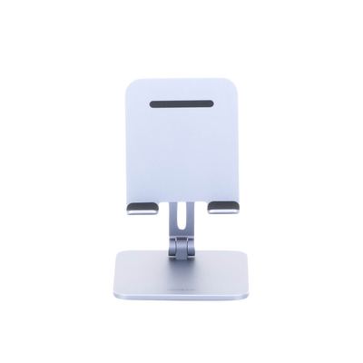 Soporte de Aluminio para IPad & Tablet | Plegable |Angulo Ajustable de 180° y 270° | Base Antideslizante | Protección de Silicona | Amplia Compatibilidad con dispositivos de 7.9'' a 12.9'' | Aluminio Solido | Color Gris - Image 4