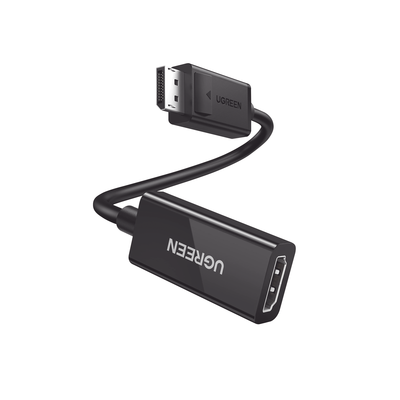 Convertidor DisplayPort a HDMI 4K@60Hz | 3D | HDR | Blindaje Interno | Botón Liberador | Largo 25 cm (9.84 Pulgadas) | Carcasa de ABS | Plug & Play.