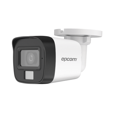 [Dual Light + ColorVu] Bala TURBOHD 3K (5 Megapixel) / Lente 2.8 mm / 30 mts IR + 20 mts Luz Blanca / Gran Angular 104.9° / Exterior IP67 / Micrófono Integrado / dWDR / 4 Tecnologías / Metal