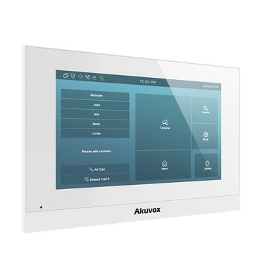 Monitor Color Blanco Linux / Pantalla Touch de 7 Pulgadas / SIP / POE / WIFI / Compatible con Frentes de Calle Akuvox - Image 4