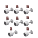 Kit de Camaras WiFi, Incluye 8 Piezas CS-H3C y 8 Piezas HS-TF-E1/32G /  Detección de Movimiento