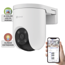Cámara PT para Exteriores / 4K (8 Megapixel) / Visión Nocturna a Color / Audio Bidireccional / Vista Panorámica 360° / Detección de Forma Humana / Auto Seguimiento de Zoom / IP65