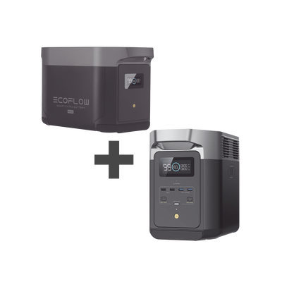 Kit de Estación de Energía Portátil 2048Wh + Batería Externa 2048Wh (4096Wh Totales)