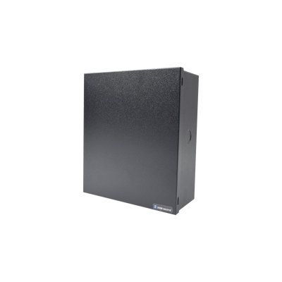 Gabinete para Fuente Línea PRO y SYSRMTXT, con preparación para instalar panel SP400 o serie runner.