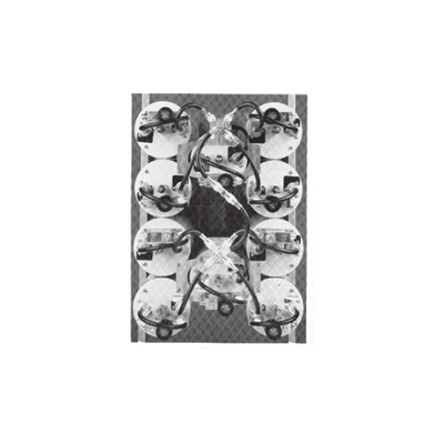 Combinador en Panel para Rack 19" 851-869 MHz, 10 Canales (6" Diam.) 500 kHz, 100 Watt, N Hembras.